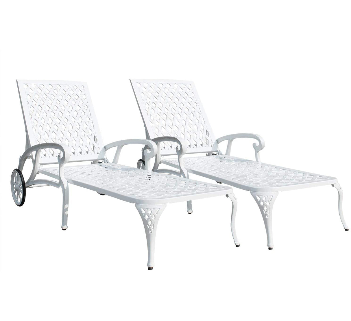 Aluminium Cast lounge chair 1pcs white - V.I.P Digital Presence