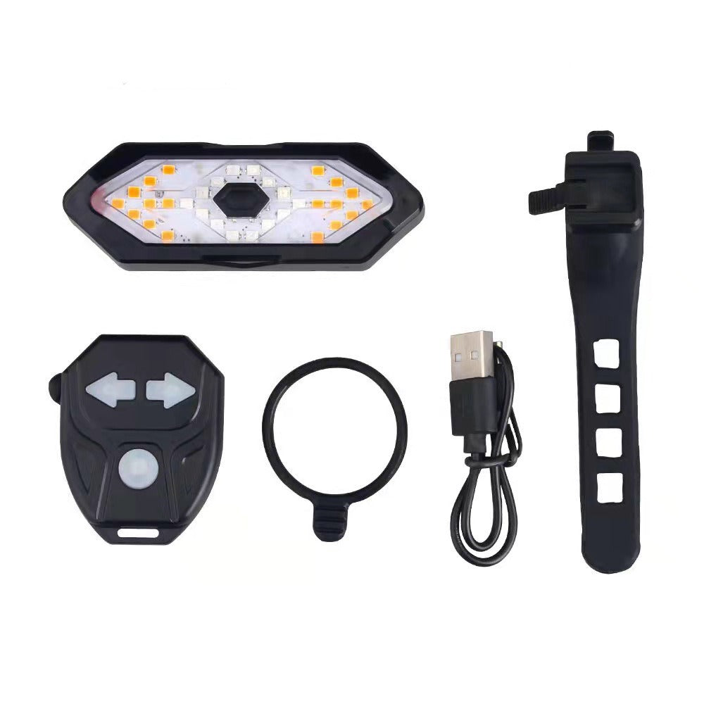 Bike Turn Signal Light Remote Control Bicycle Direction Indicator MTB LED Rear Rechargeable Steering Taillight with Horn - V.I.P Digital Presence