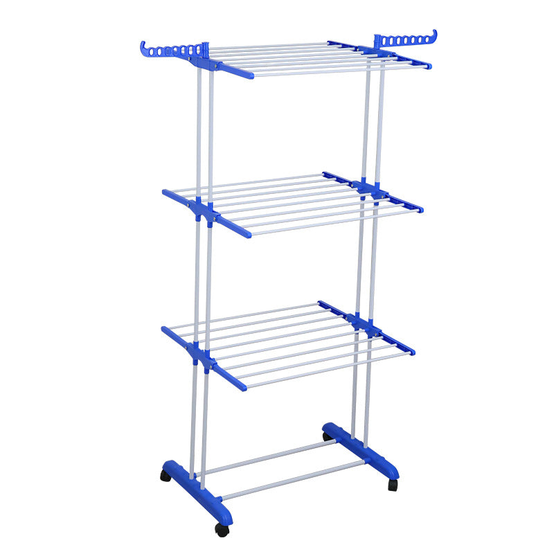 Folding Clothes Rack with Drying and Storage Functions for Bedroom, Ideal for Hanging Coats and Garments - V.I.P Digital Presence