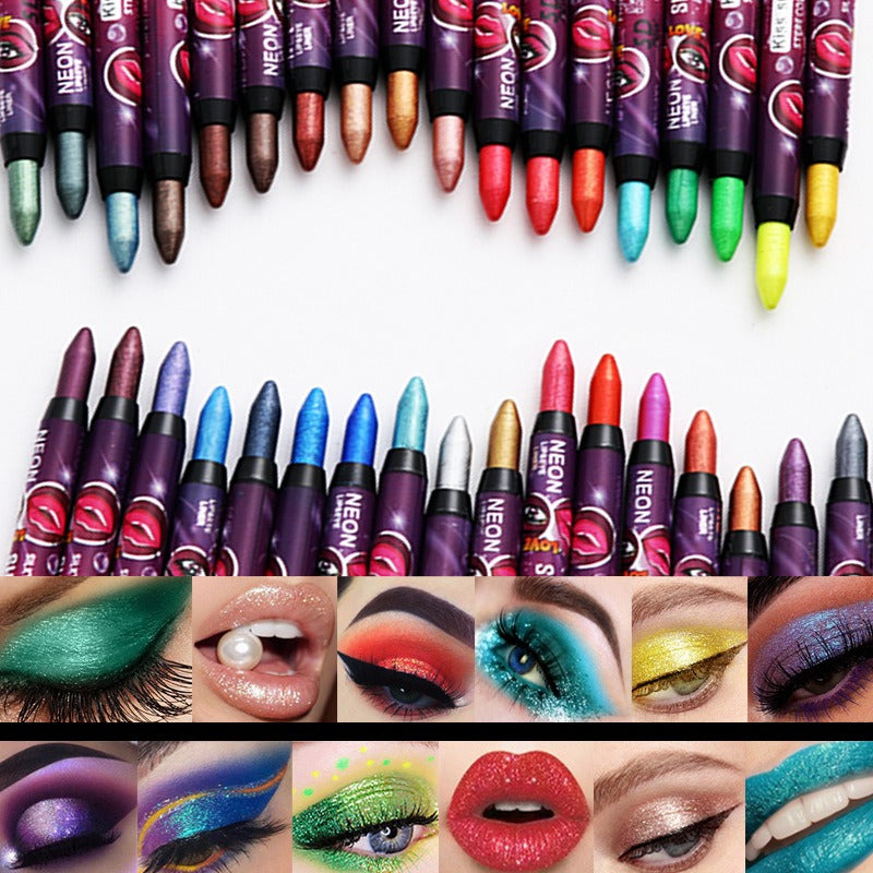 KISS SUSY 36 color eye shadow pencil stick lip pencil 2 in 1 is not easy to smudge - V.I.P Digital Presence