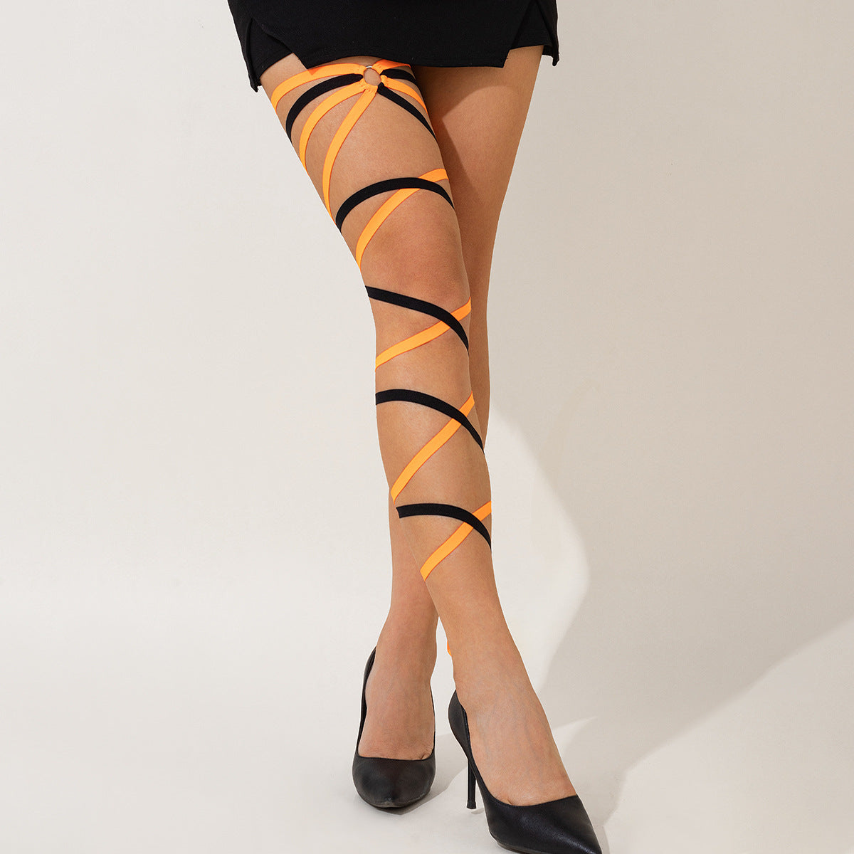 Sexy Leg Chain Elastic Strap Leg Loop Dark Wind Geometric Circle Thigh Chain - V.I.P Digital Presence
