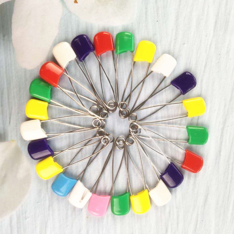 Imperdibles para bebés y niños, con forma de emoticono, de plástico, tamaño mediano, aproximadamente 40, tamaño grande, aproximadamente 55 mm.
