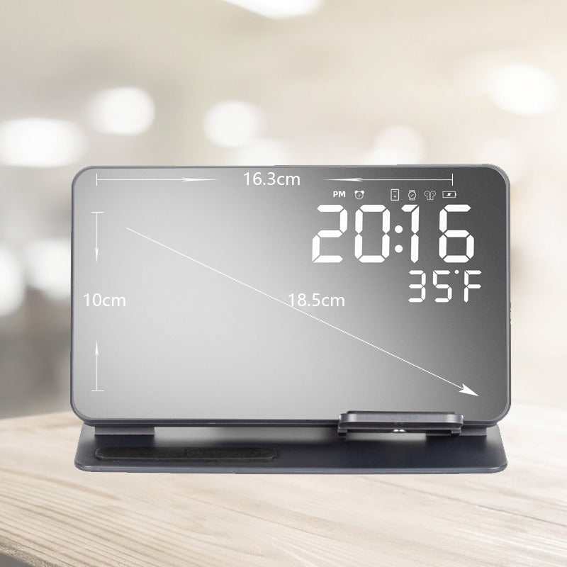 2-in-1 wireless charging time display alarm clock 15W thermometer wireless charging - V.I.P Digital Presence