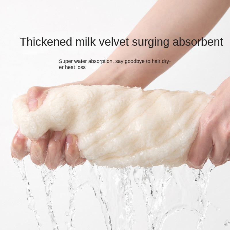 French Style Dry Hair Cap for Adults, Extra Large and Thick, Strong Water Absorption, Quick Drying Hair Care, One-Piece Head Wrap Dry Hair Towel - V.I.P Digital Presence