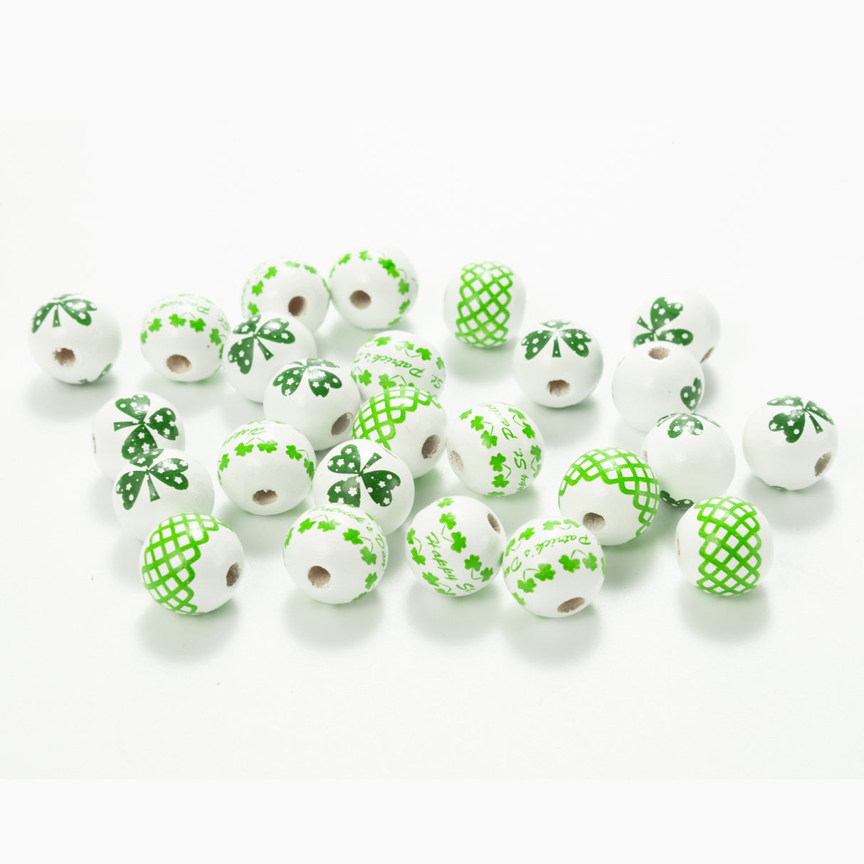 10pcs Irish Festival St. Patrick's Day Colorful Wooden Beads DIY Accessories - V.I.P Digital Presence