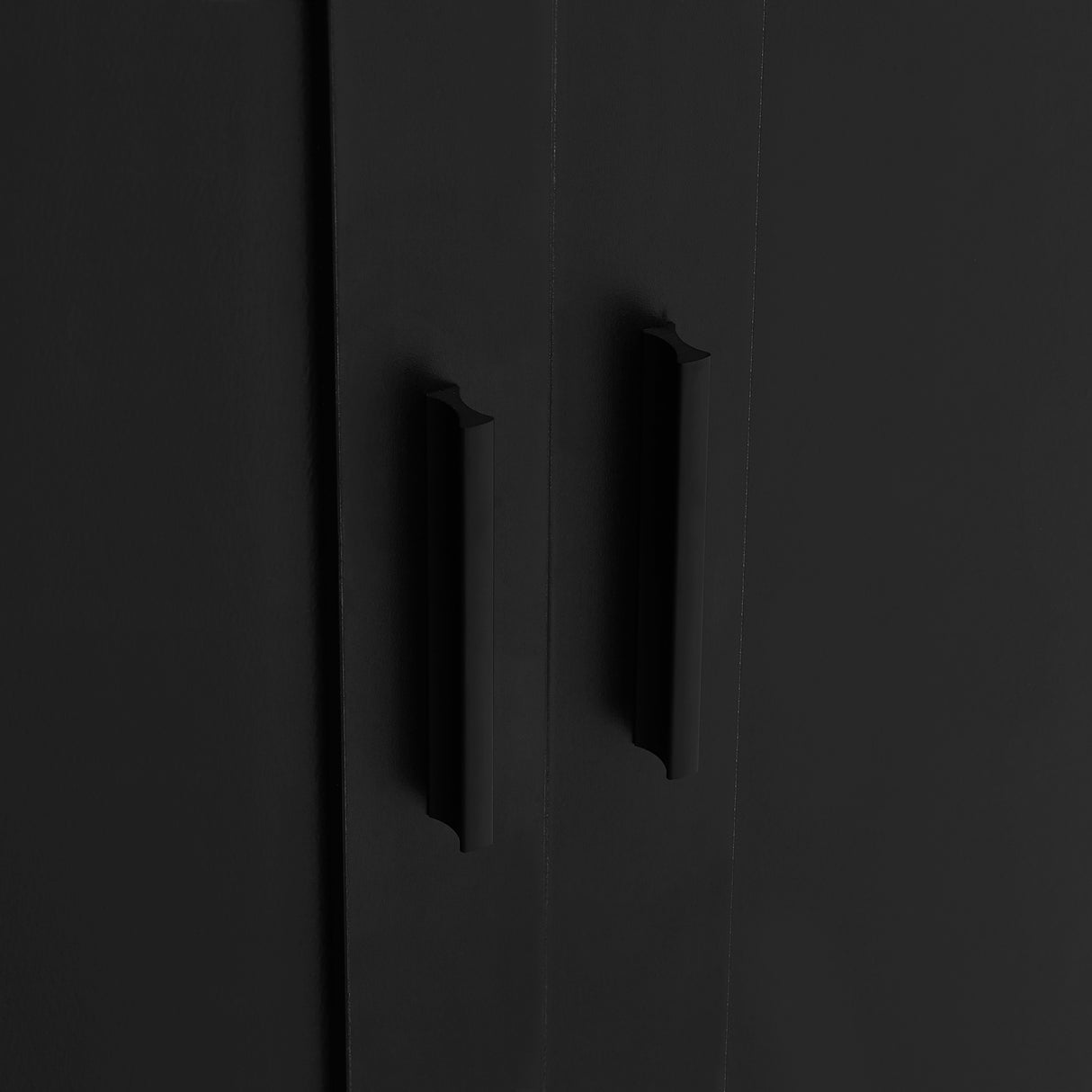 Storage Cabinet with Two Doors for Bathroom, Office, Adjustable Shelf, MDF Board, Black - V.I.P Digital Presence