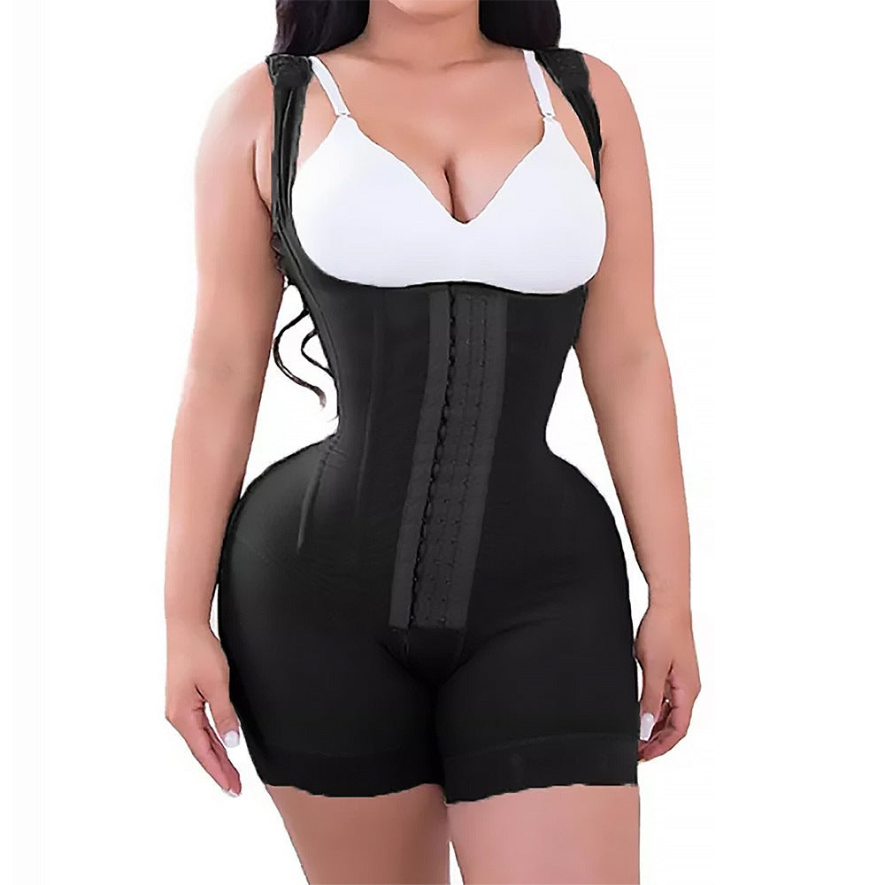European and American abdominal jumpsuit tight fitting and hip lifting pants anti slip drop glue plastic pants lace buckle shaping drawstring pants - V.I.P Digital Presence