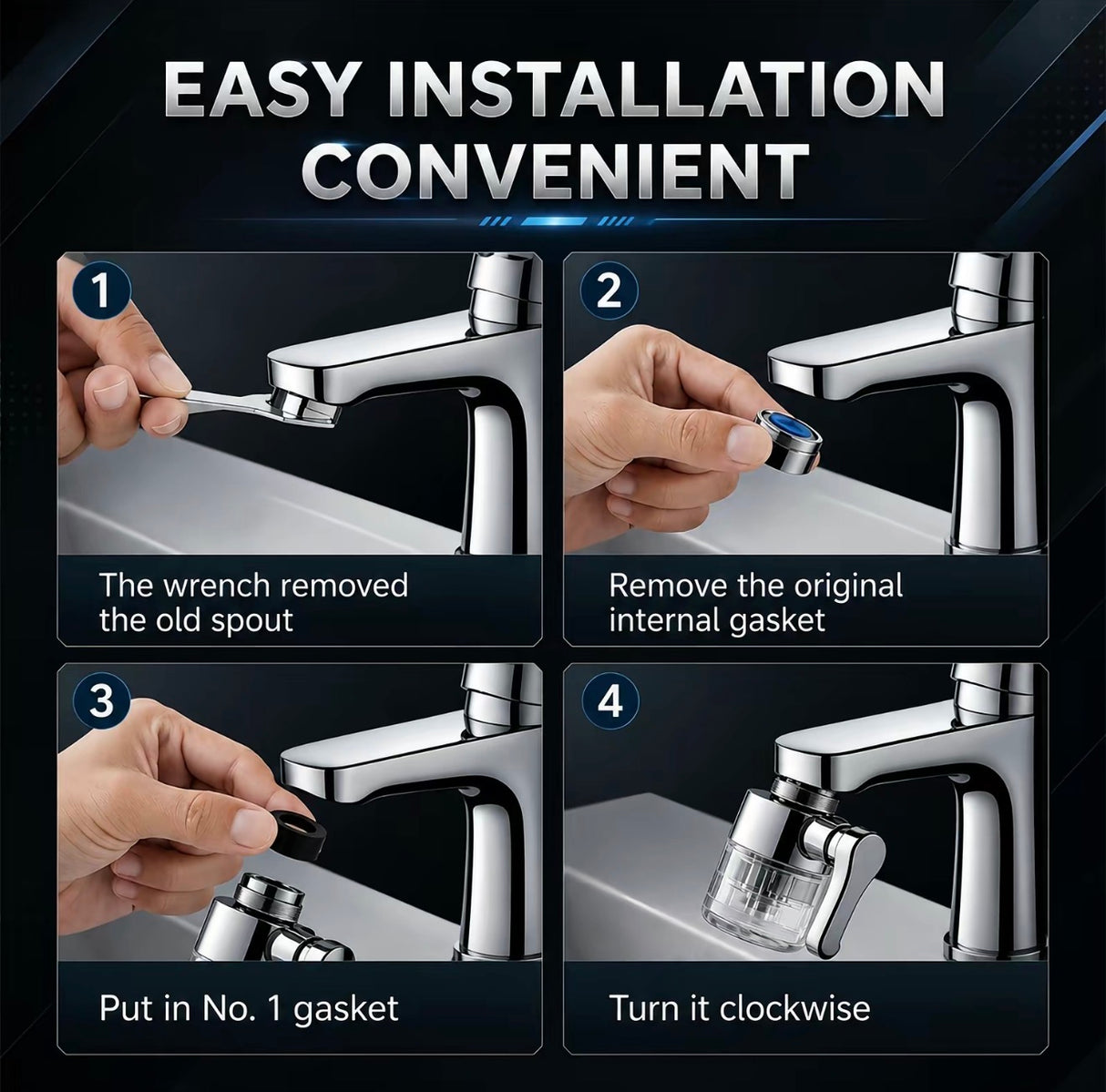 AquaSwirl Faucet Aerator Filter