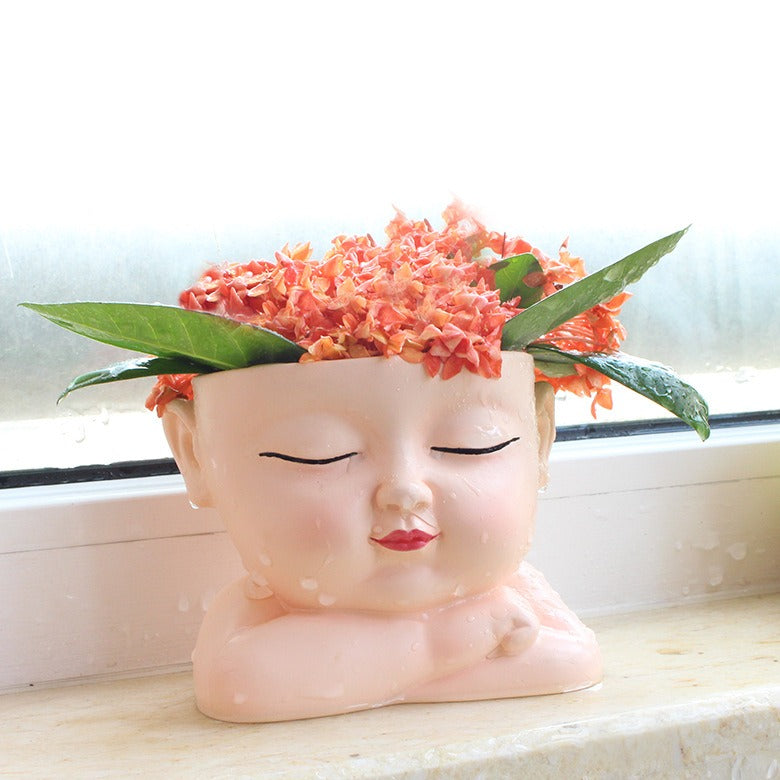 Creative Baby Flower Pot Decoration Potting Landscape Courtyard Garden Face Flower Pot - V.I.P Digital Presence