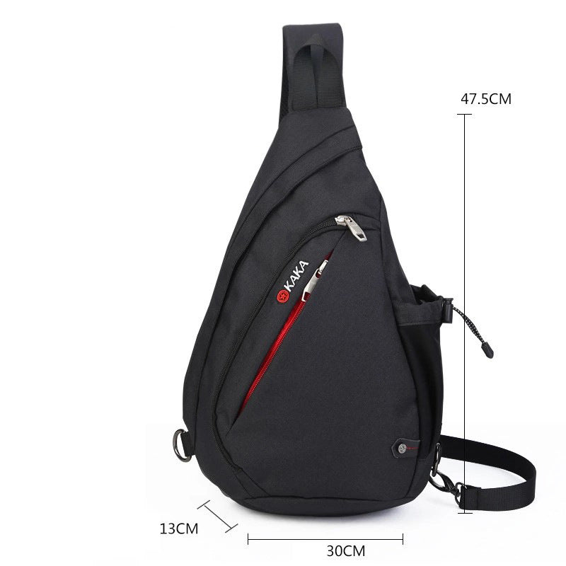 High Quality Men's Chest Bag Cotton And Linen Texture Messenger Triangle Bag Water Drop Bag Bicycle Chest Bag - V.I.P Digital Presence