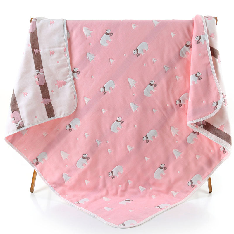 110*110cm Parent-child Baby Summer Bedding Sofa Quilt 100% Cotton Baby Blanket Child Quilt 6 Layers Muslin Swaddle for Newborns - V.I.P Digital Presence