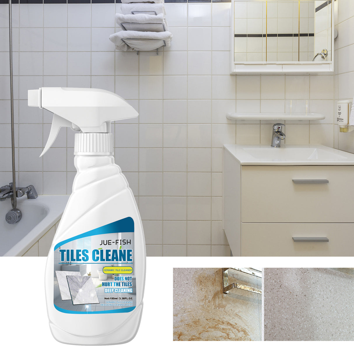Tile Cleaner, Bathroom Tile Floor Marble Bright Strong Dirt Remover - V.I.P Digital Presence