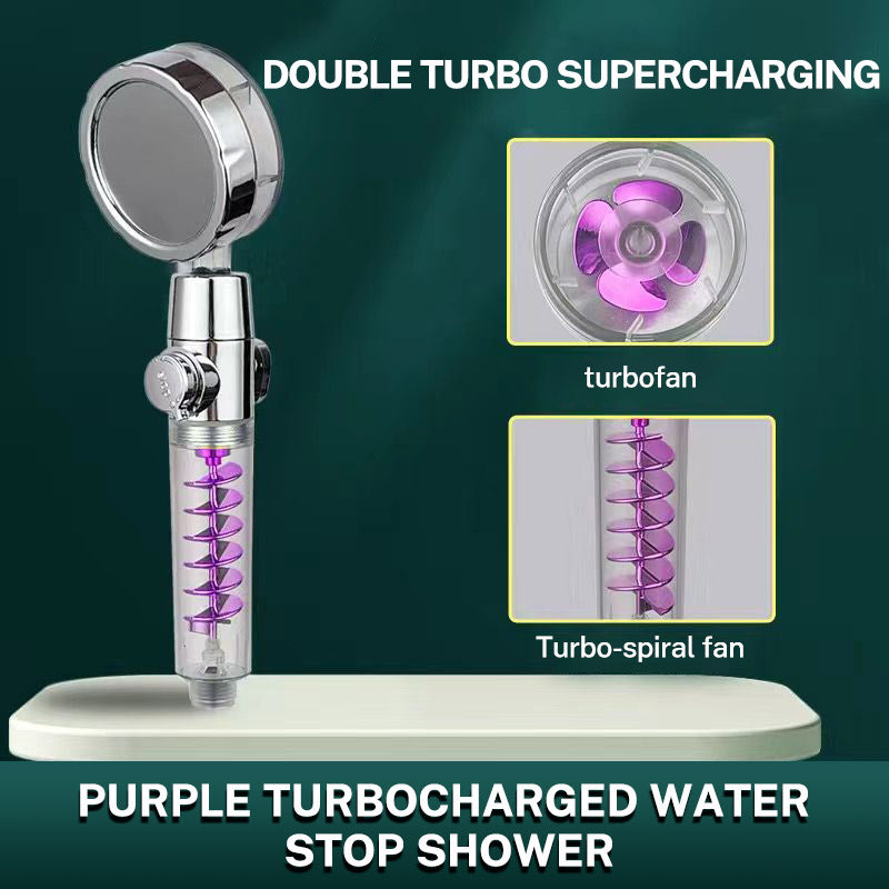 Xiao Man Waist Supercharged Sprinkler Head Dual Turbo Pressurized Propeller Fan Shower Head Shower Head - V.I.P Digital Presence
