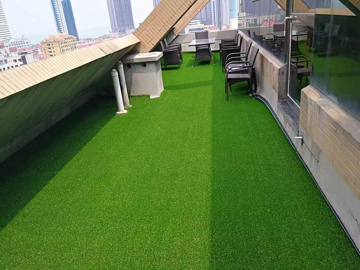 4FTX6FT outdoor artificial grass running blanket, thick and realistic fake grass roll with a pile height of 1.38 inches - V.I.P Digital Presence