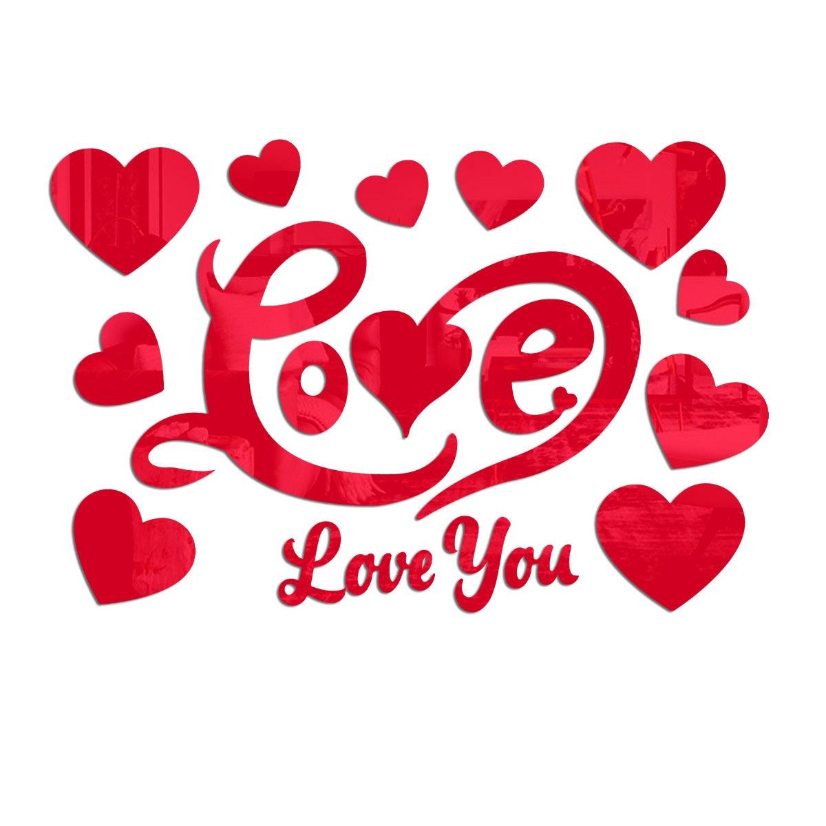 Cross-border Export Love Mirror Acrylic Wall Sticker for Bedroom and Living Room Decor - V.I.P Digital Presence