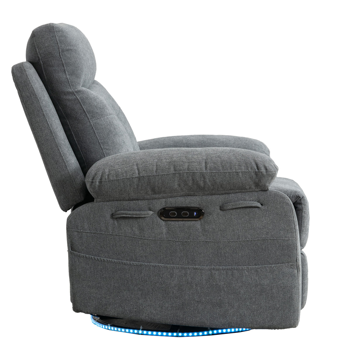 270 degree rotating electric recliner speaker with LED light, USB+C charging port, extendable foot pedal, adjustable backrest - V.I.P Digital Presence