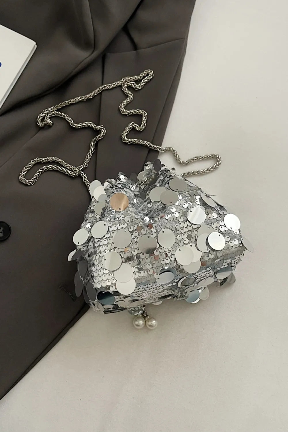 Drawstring Sequin Crossbody Bag - V.I.P Digital Presence