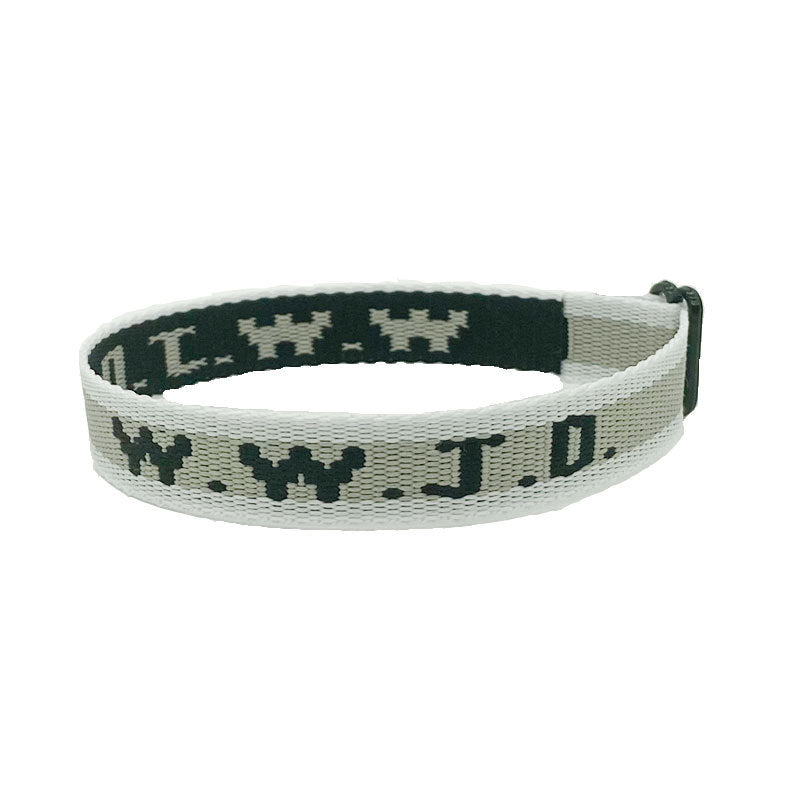 Alphabet Jacquard Printed Wrist Strap Bracelet Strap Unisex WWJD Bracelet Adjustable Bracelet - V.I.P Digital Presence