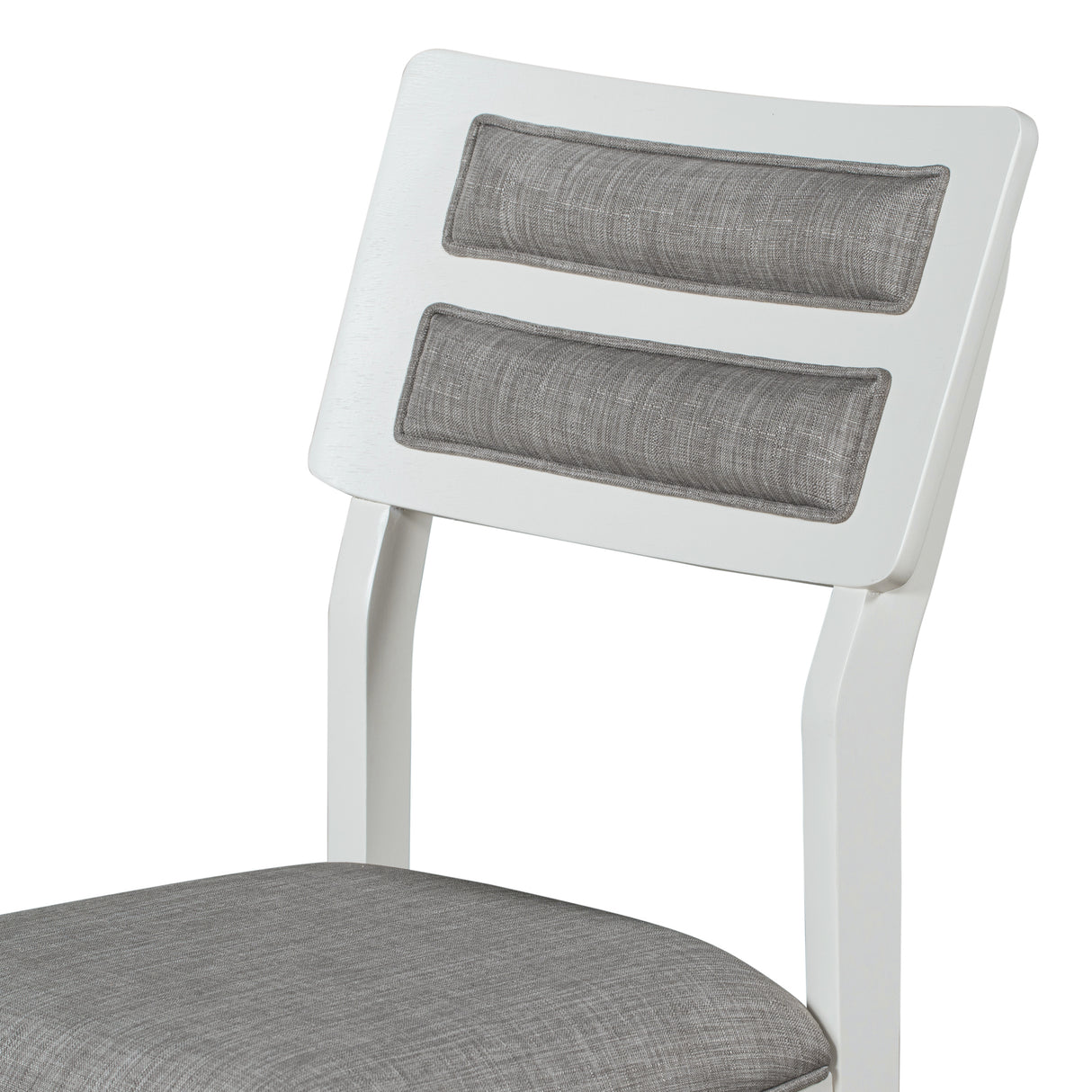 TREXM Classic and Traditional Style 6 - Piece Dining Set, Includes Dining Table 4 Upholstered Chairs & Bench (White+Gray)