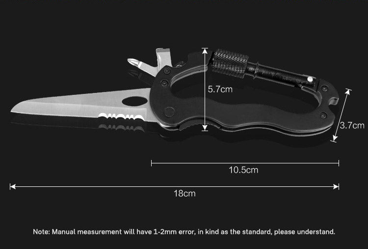 5 in 1 Outdoor Multi Function Mountaineering Buckle Fast Hanging Buckle Cross Screwdriver Carabiner Bottle Opener Wine Opener - V.I.P Digital Presence