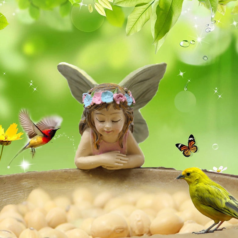 Flower Fairy Bird Feed Ornament Resin Garden Fairy Ornament Bird Feed Ornament - V.I.P Digital Presence