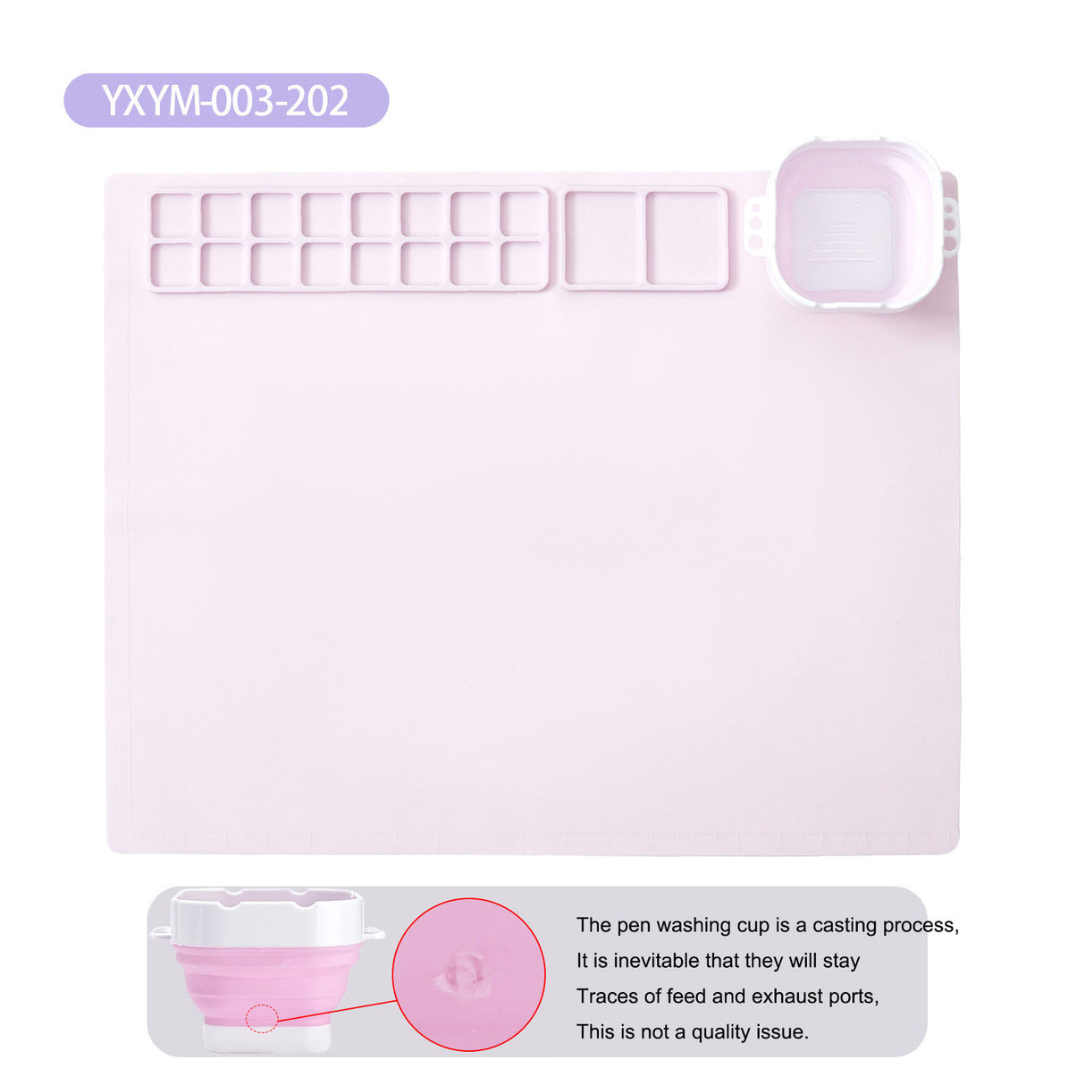 Silicone painting pad, simple solid color art painting pad, children's graffiti pad, washable watercolor color matching silicone - V.I.P Digital Presence