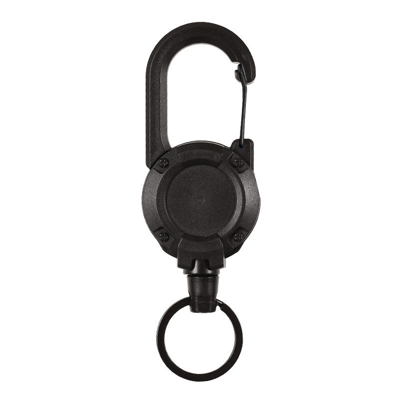 New Outdoor Automatic Retractable Wire Rope Luya Anti-theft Tactical Keychain Telescopic Keychain Retractable Hook Tool - V.I.P Digital Presence