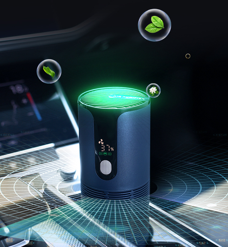 Intelligent car air purifier for formaldehyde and smoke removal UVC negative ion USB car disinfectant - V.I.P Digital Presence