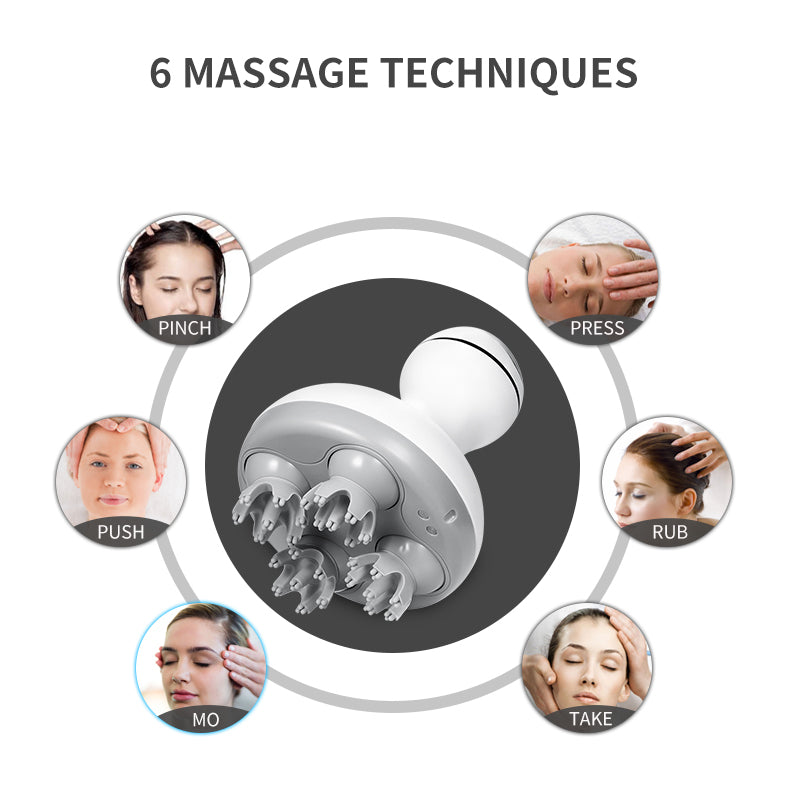 Head massager rechargeable head massager electric 3D scalp massager multifunctional head physiotherapy instrument - V.I.P Digital Presence