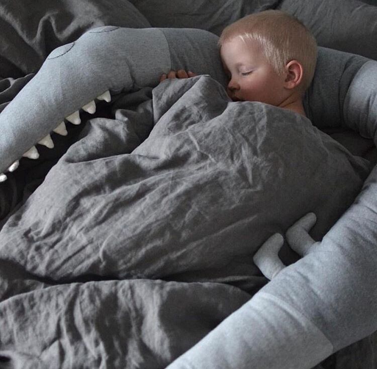 Soft Crocodile Plush Pillow - Bed Rails Crib Bumper Animal Shape Nursery Cradle Decor, Best Gift For Baby Toddler and Children - V.I.P Digital Presence