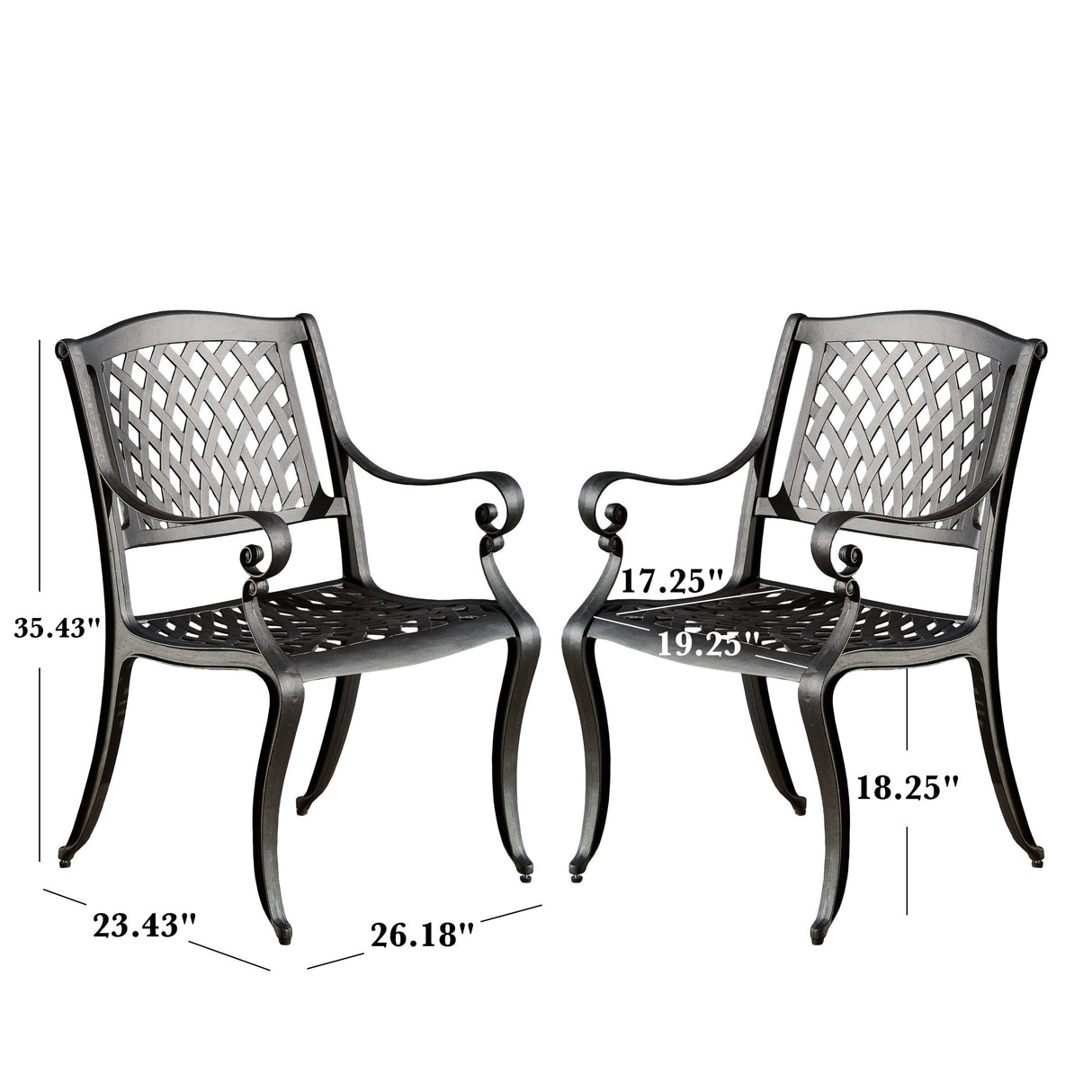 CAYMAN ARCH MESH I CHAIR(set of 2) - V.I.P Digital Presence