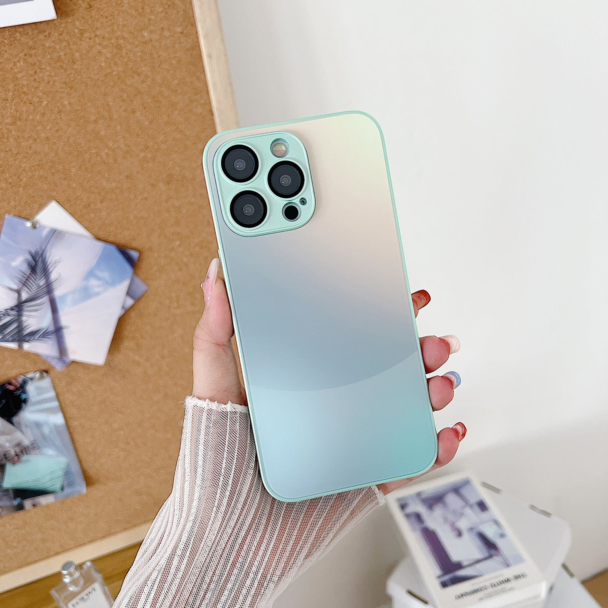 IPhone15 phone case gradient color matte suitable for Apple 14pro with lens film 13 anti drop protective cover - V.I.P Digital Presence