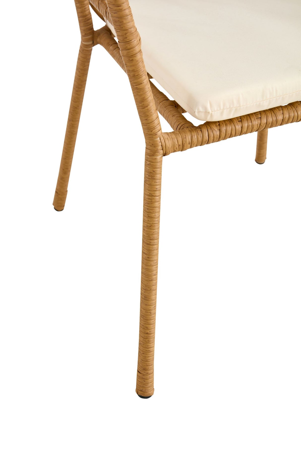 Outdoor dining set of 5 simple bamboo dinning table PE ratten round table 110CM plastic wood top - V.I.P Digital Presence