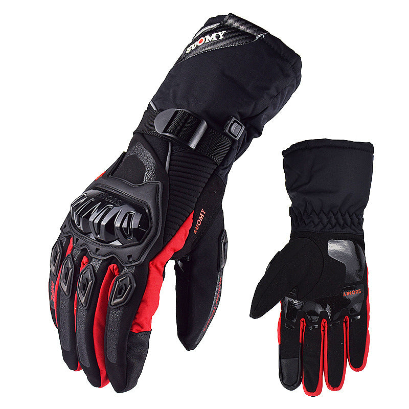Motorcycle waterproof, windproof, warm winter touch-screen motorcycle riding gloves hand guards anti-fall thick long gloves - V.I.P Digital Presence