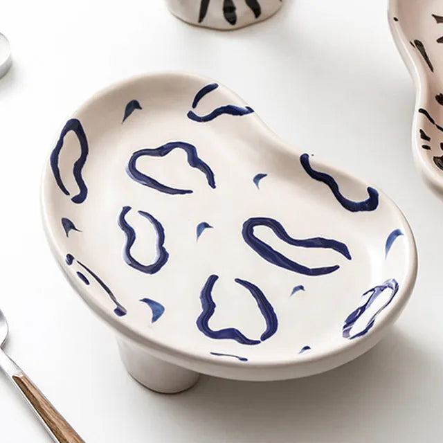 Creative Ink Splashing Fruit Plate Ceramic Plate Couple Afternoon Tea Dessert Cake Plate Coffee Cup Retro Home Kitchen Tableware - V.I.P Digital Presence