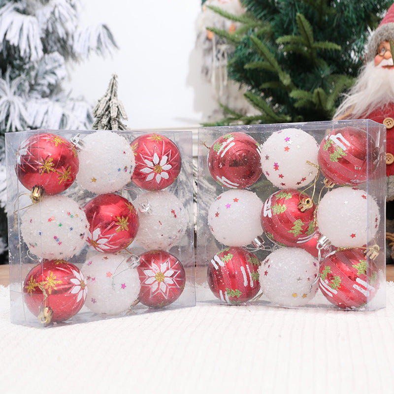 Christmas hanging ball Christmas tree decoration snowflakes five-star Christmas ball accessories combination - V.I.P Digital Presence