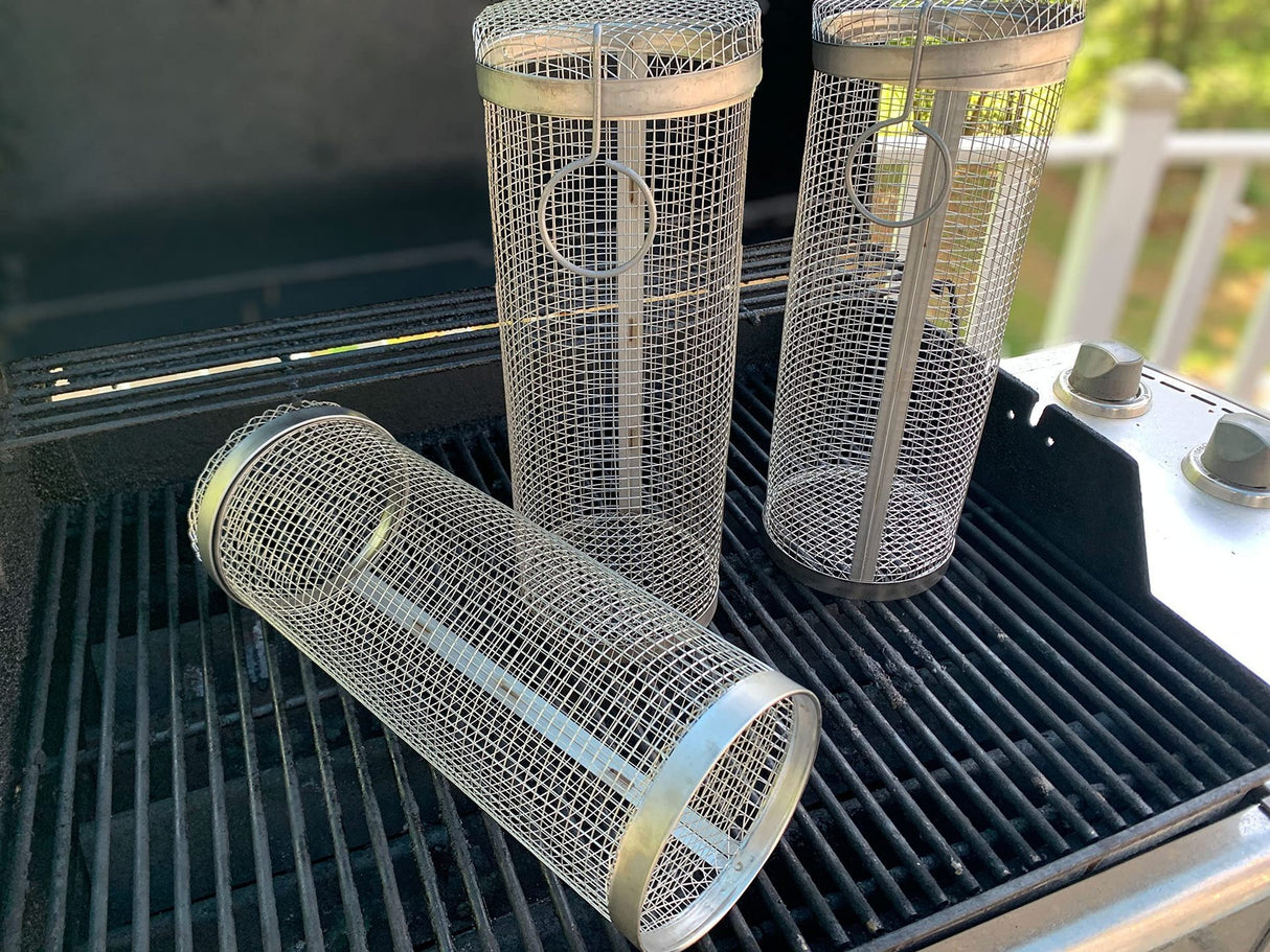 Cesta de barbacoa con ruedas, de metal, portátil, para exteriores, camping, utensilios de cocina