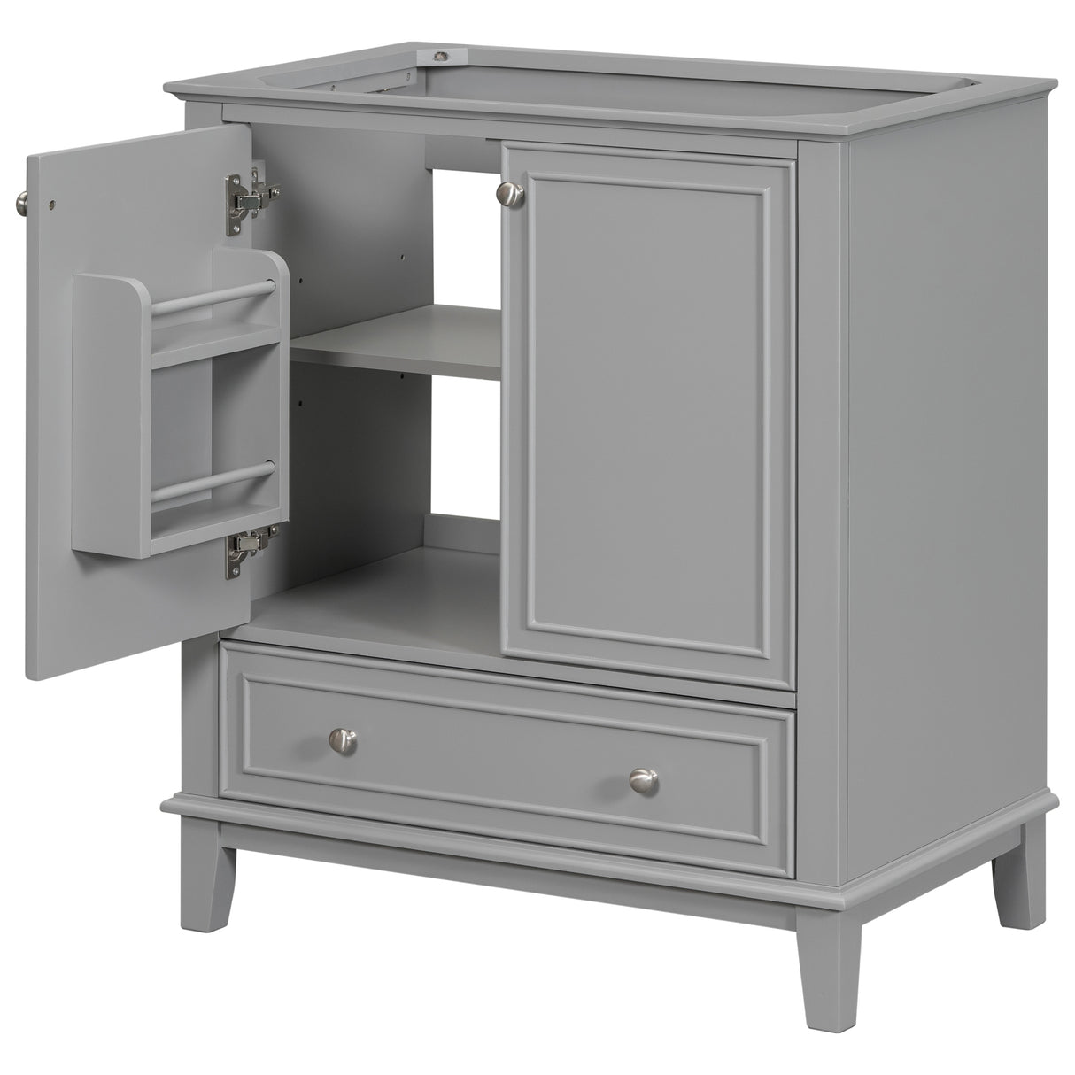 30 inch bathroom vanity no sink base only gray - V.I.P Digital Presence