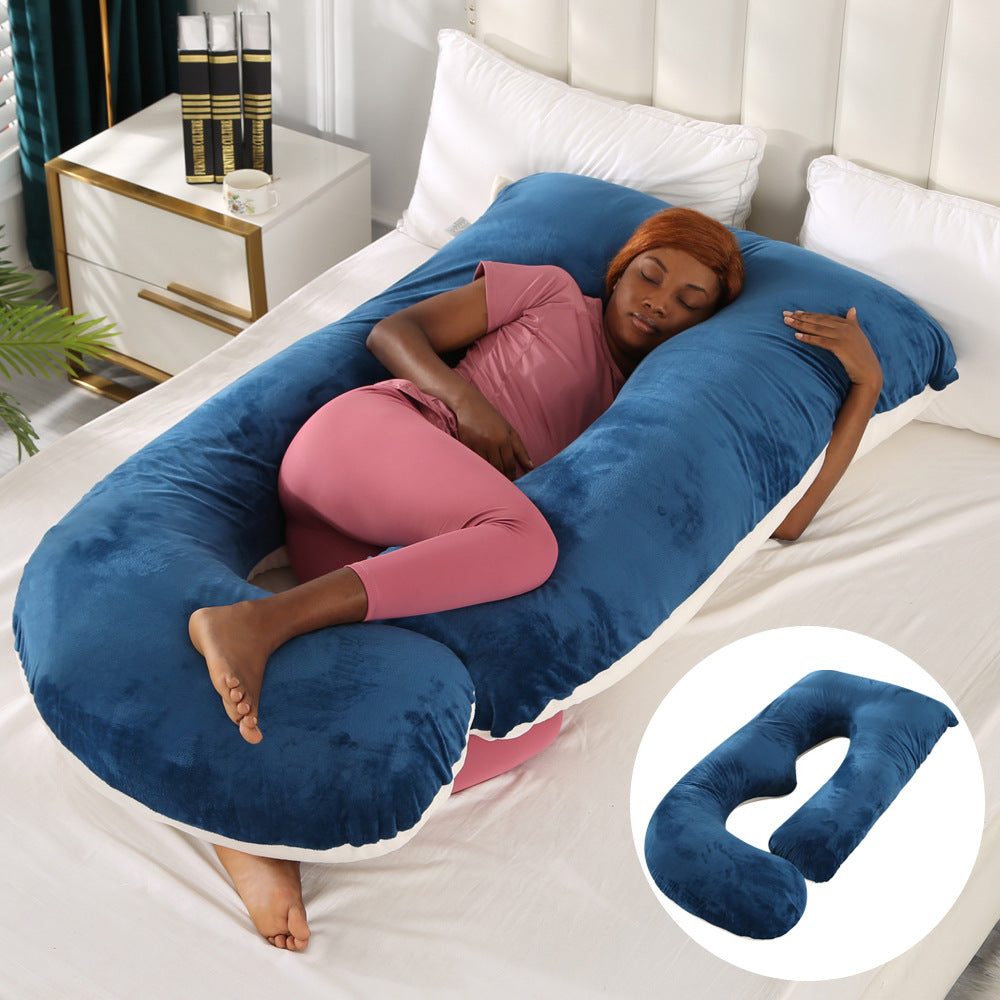 Pregnant women's pillow waist protection side sleeping slope pillow J-shaped pregnancy sleeping pillow - V.I.P Digital Presence