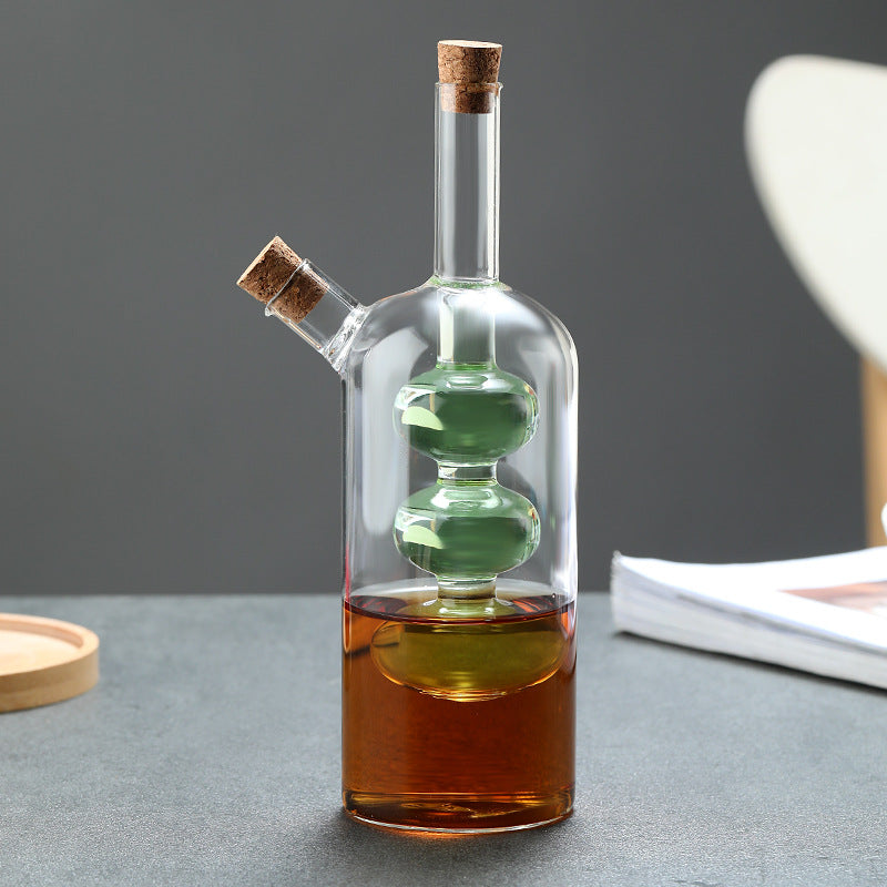 Kitchen Storage Sealed Bottles, Double-layer 2-in-1 Glass Bottles, Oil, Vinegar, Sauce, Seasoning Bottles, Kitchen Tools - V.I.P Digital Presence