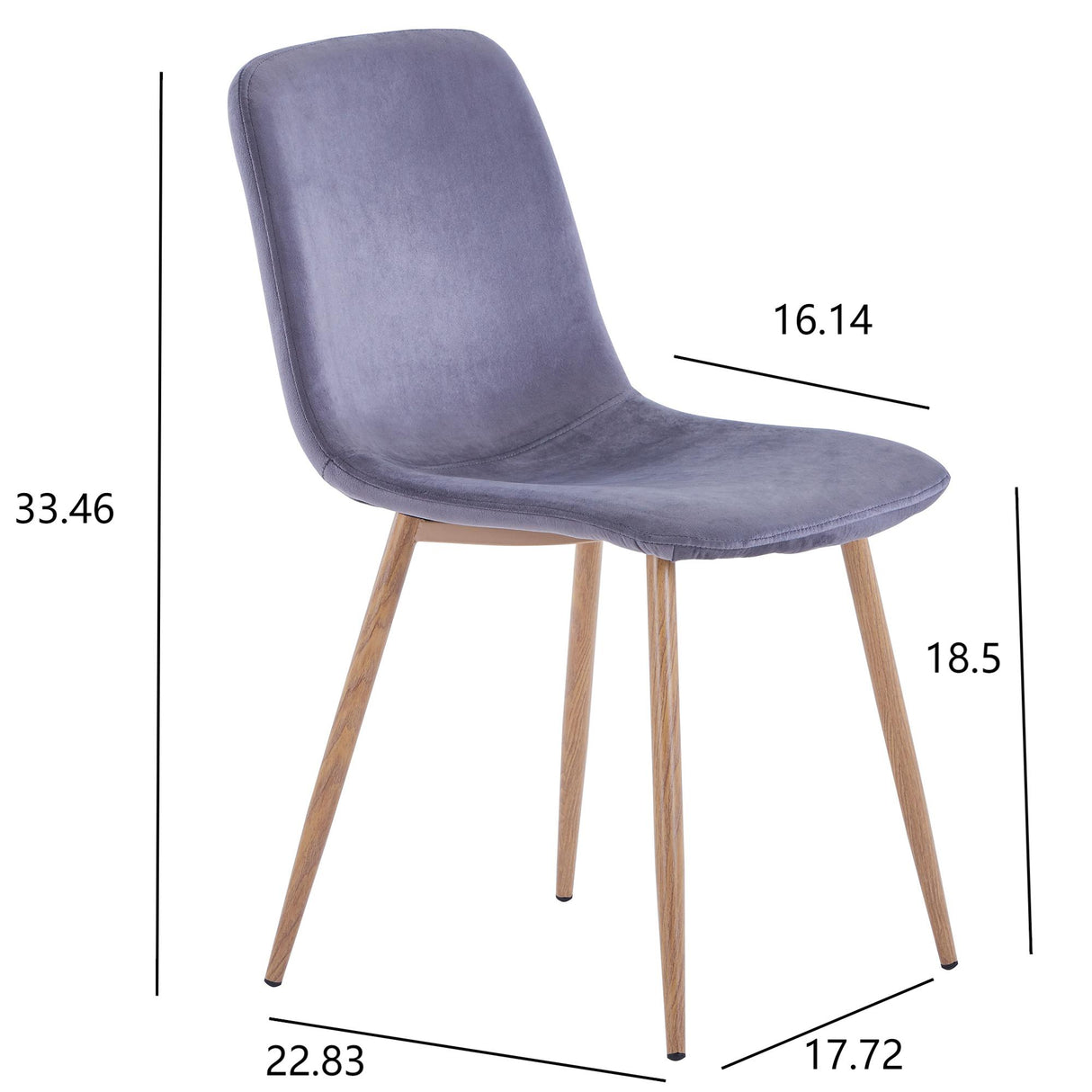 Dining Chair 4PCS(BLACK)Modern style New technology Suitable for restaurants cafes taverns offices