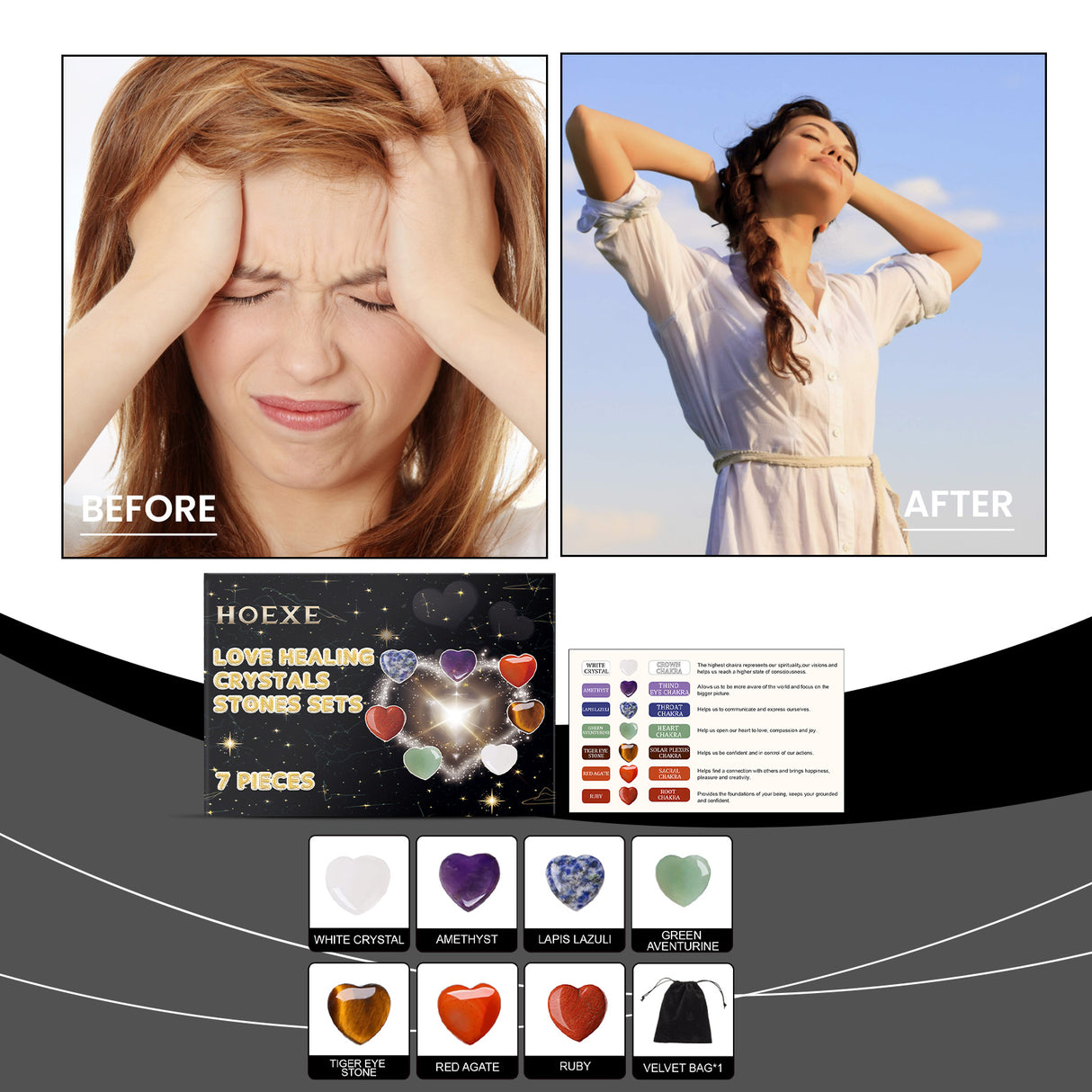 Heart Healing Crystal Chakra Kit - V.I.P Digital Presence