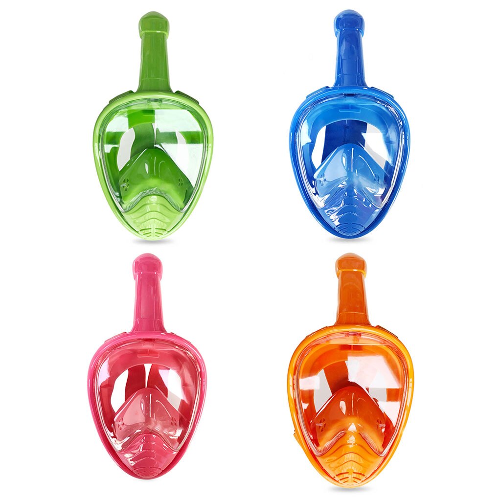 Máscara de buceo panorámica de 180 grados, cara completa, para natación, buceo con esnórquel, antivaho y antifugas para niños.