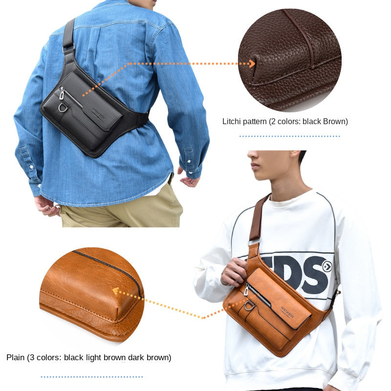 Men's large capacity waterproof chest bag large capacity crossbody bag shoulder bag - V.I.P Digital Presence