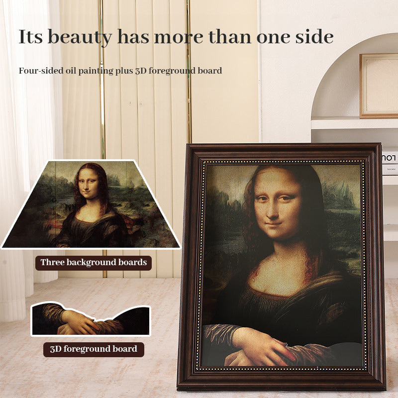 3D Mona Lisa Cat Scratcher with Removable Oil Painting Frame - V.I.P Digital Presence