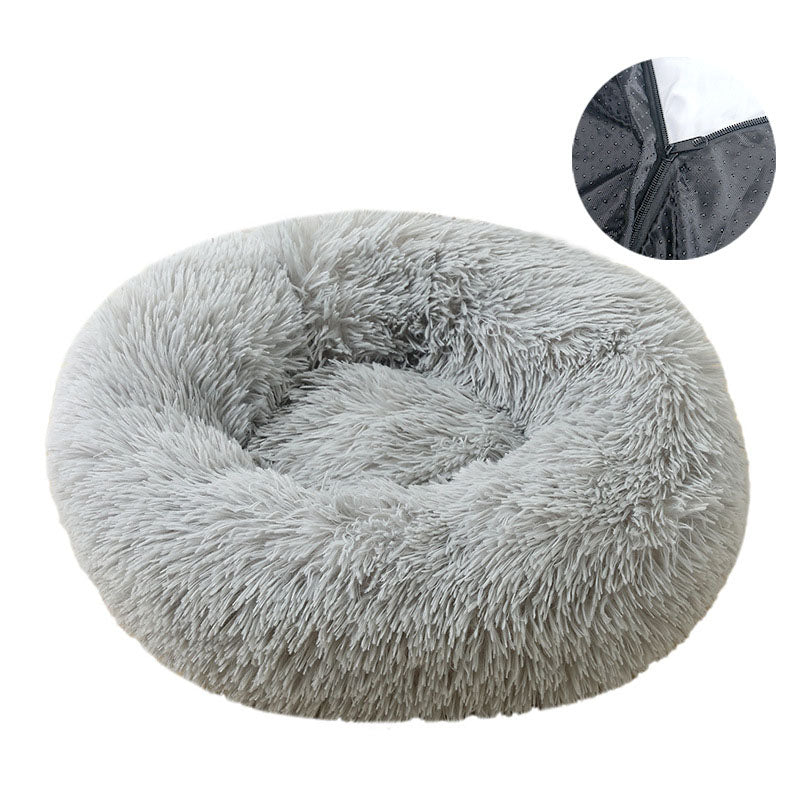 Dog bed, removable and washable round plush pet bed, cat bed, warm pet supplies, dog bed, pet bed, pet mat - V.I.P Digital Presence