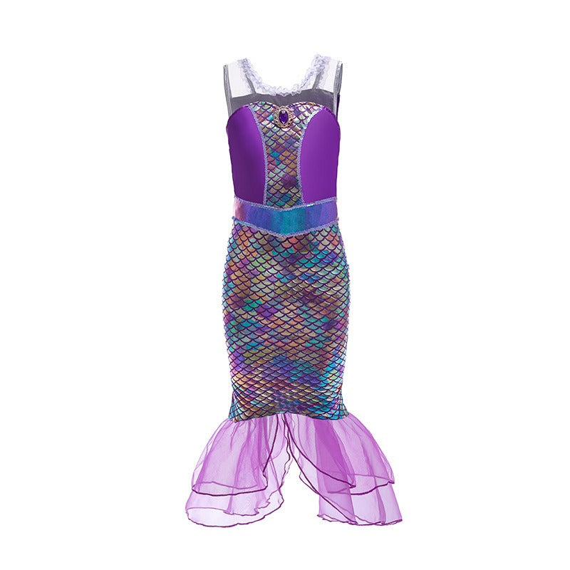 Mermaid Princess Dress Summer Sequin Mermaid Tail Ball Dress - V.I.P Digital Presence
