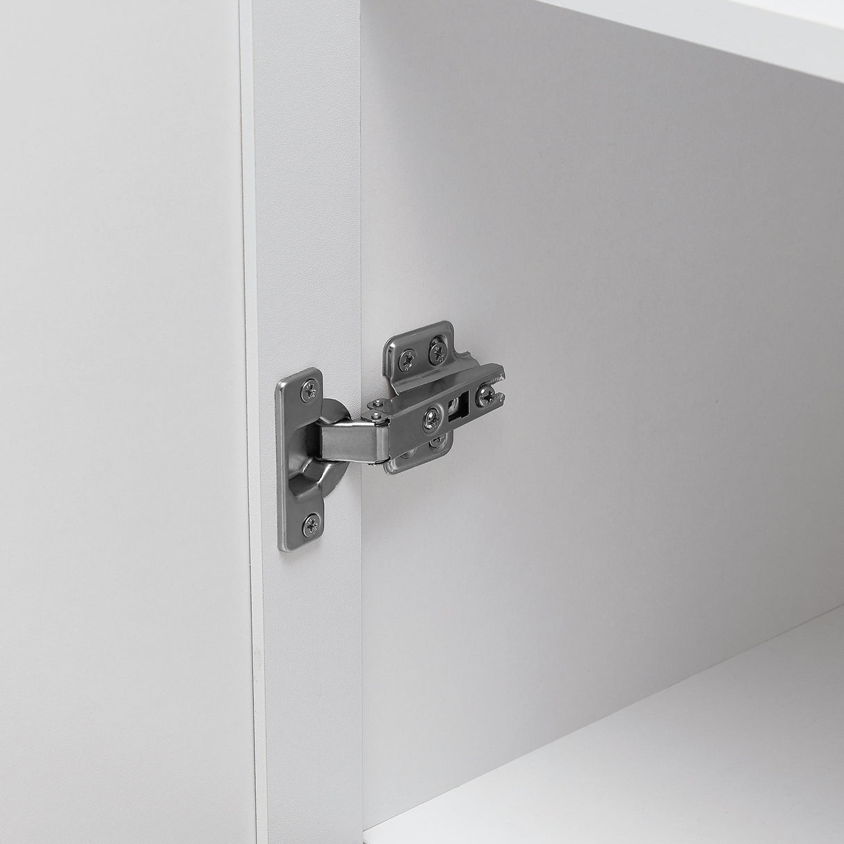 Storage Cabinet with Two Doors for Bathroom, Office, Adjustable Shelf, MDF Board, White - V.I.P Digital Presence