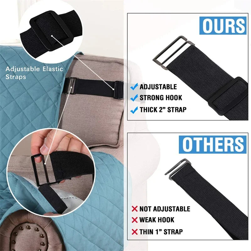 Waterproof Recliner Cover Snap Fixed Pet Dog Kids Sofa Mat Couch Slipcovers For Living Room Dustproof Furniture Protector Covers - V.I.P Digital Presence