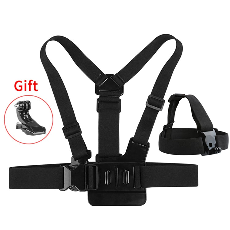 SHOOT Adjustable Harness Chest Strap Head Strap Belt for GoPro Hero 9 8 7 5 Black Xiaomi Yi 4K Sjcam Sj4000 Go Pro 7 8 Accessory - V.I.P Digital Presence